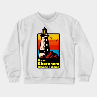 New Shoreham Rhode Island Lighthouse Crewneck Sweatshirt